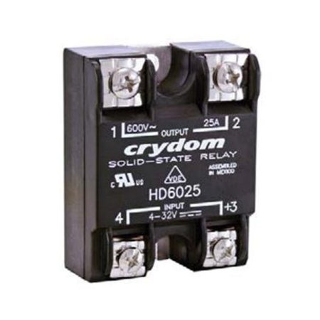 CRYDOM Solid State Relays - Industrial Mount Pm Ip00 Ssr, 660Va C/25A, Dc In, Rn HD6025-10